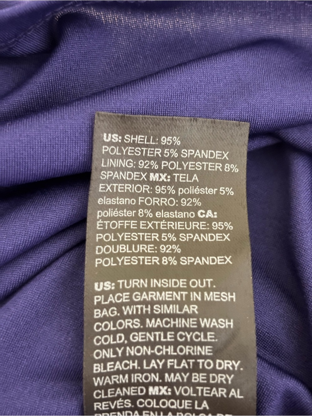 WHBM Medium Purple Ruffle Neck Sleeveless Stretch Blouse - Picture 3 of 8